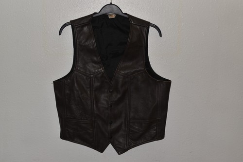 Leather motorcycle vest - motorcycle,